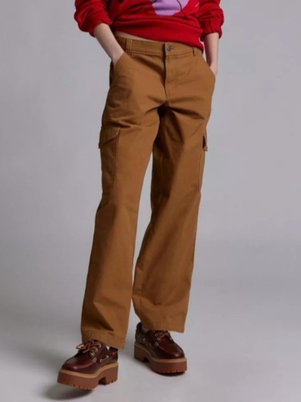 Dickies Brown Cargo Pants with Straight Leg